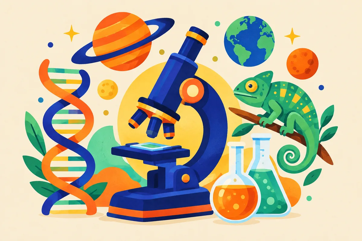 Ilustración de ciencia y naturaleza
