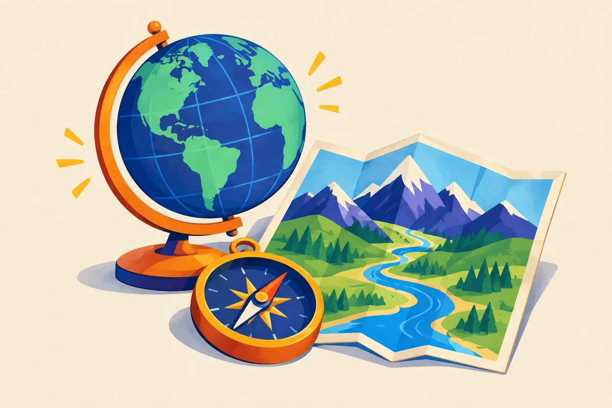 Ilustración de geografía