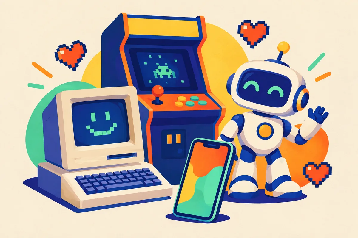 Ilustración de tecnología y videojuegos