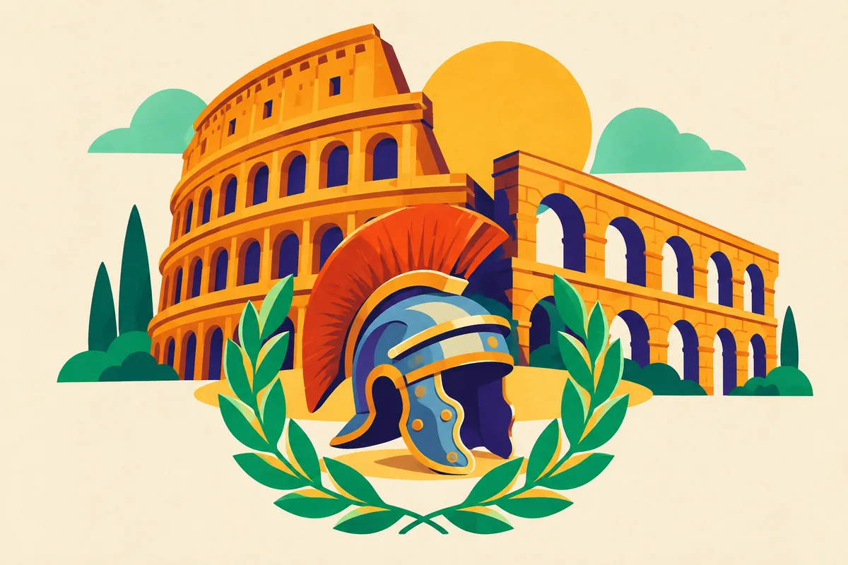 Ilustración del test sobre la Antigua Roma