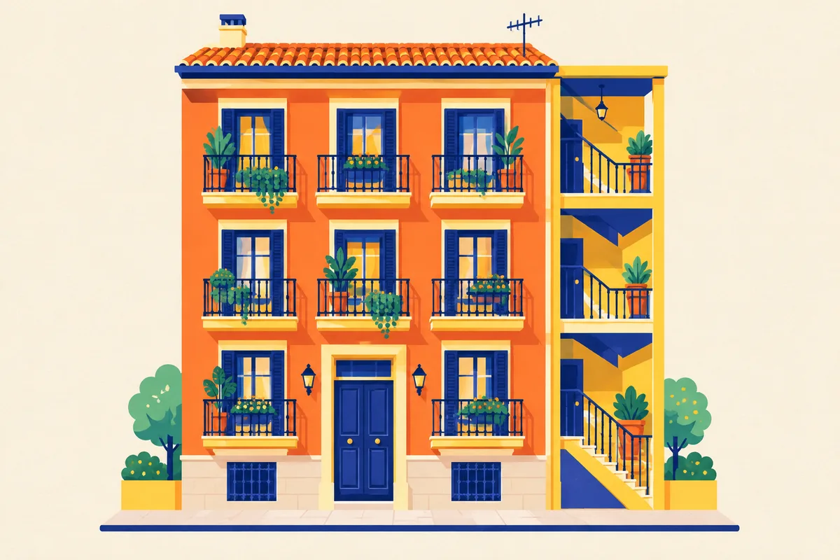 Ilustración del test sobre Aquí no hay quien viva