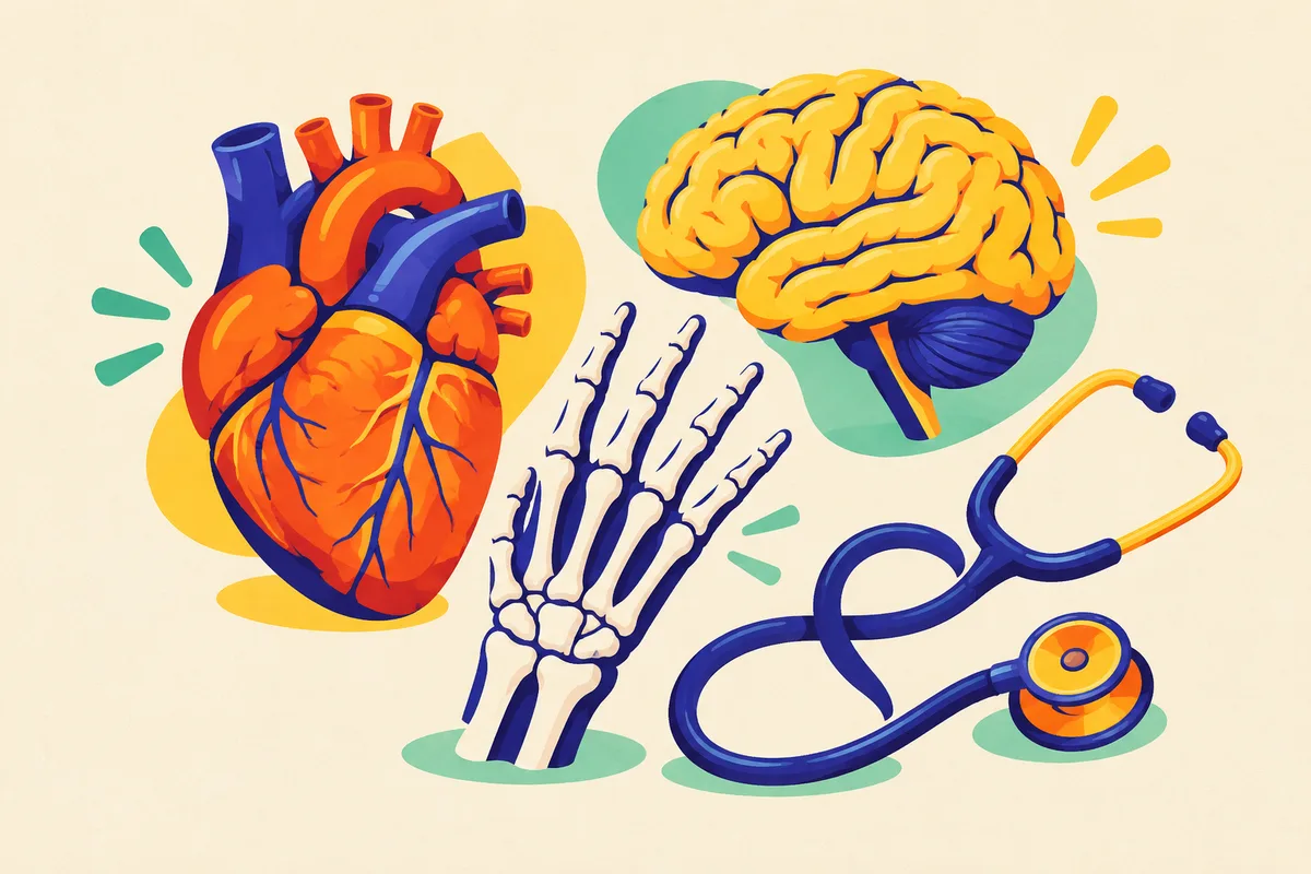 Ilustración del test sobre el cuerpo humano