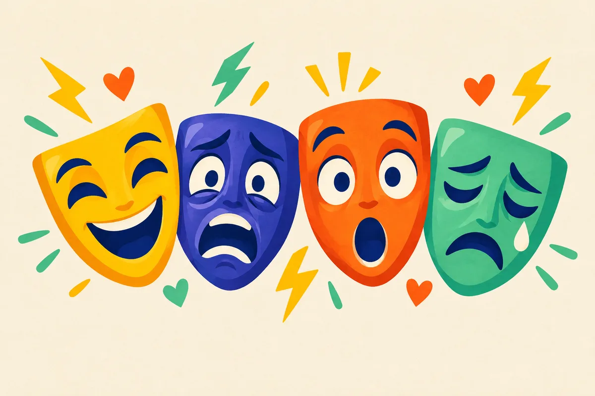 Ilustración del test sobre las emociones