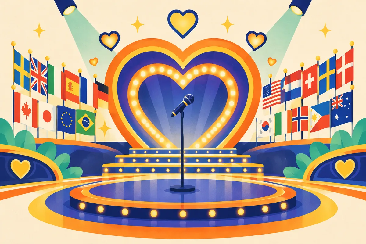 Ilustración del test sobre Eurovisión