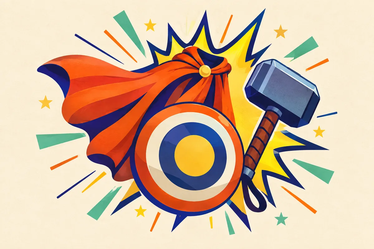 Ilustración del test sobre Marvel