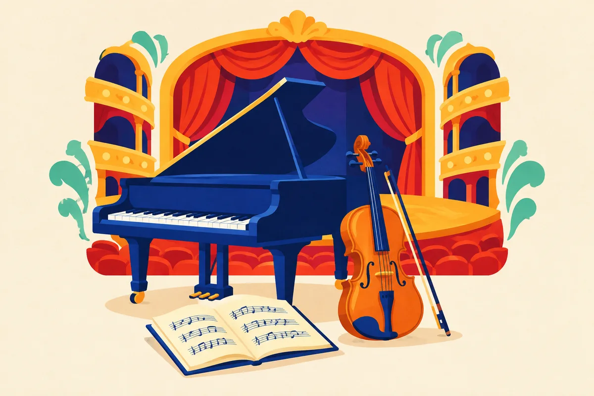 Ilustración del test sobre la música clásica y la ópera
