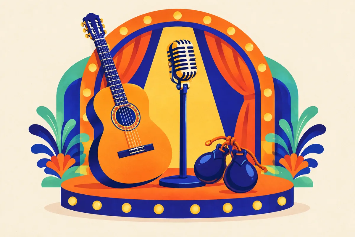Ilustración del test sobre la música española
