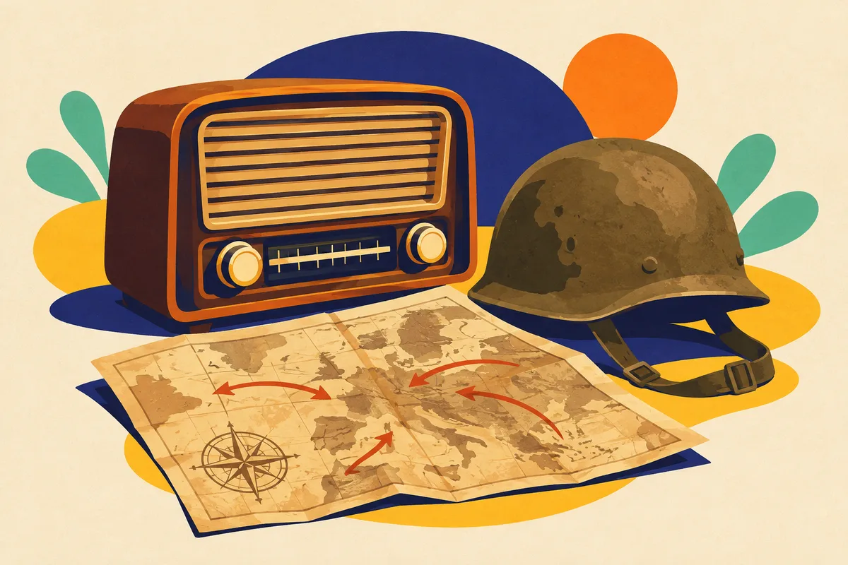 Ilustración del test sobre la Segunda Guerra Mundial